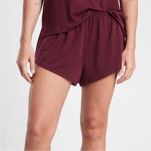 Athleta Nighttime Bliss Sleep Shorts - Size XL - Deep Burgundy